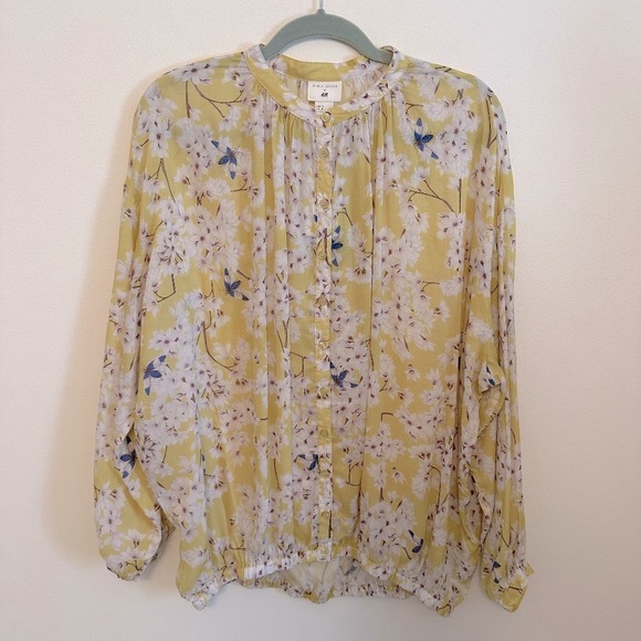 H&M Tops - NWT Anna Glover x H&M Long Sleeve Floral Blouse 6